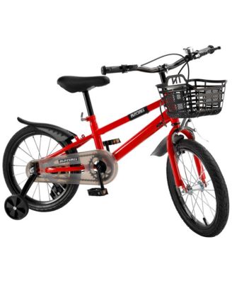 14/16 Inch Kids Bike with Training Wheels, Adjustable Design & Dual Brakes, First Bike for Ages 3-9