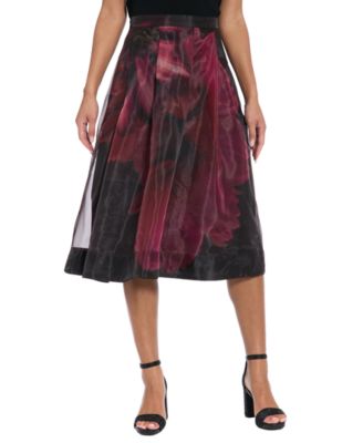 Muse - Women's Pleated Organza Midi Skirt