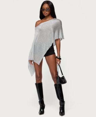 Women's Azalia Asymmetric Knit Poncho