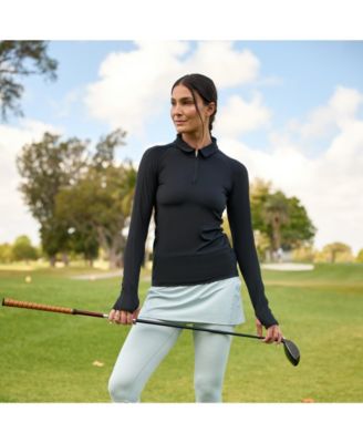 Women's UPF 50+ Sun Protective Quarter Zip Polo