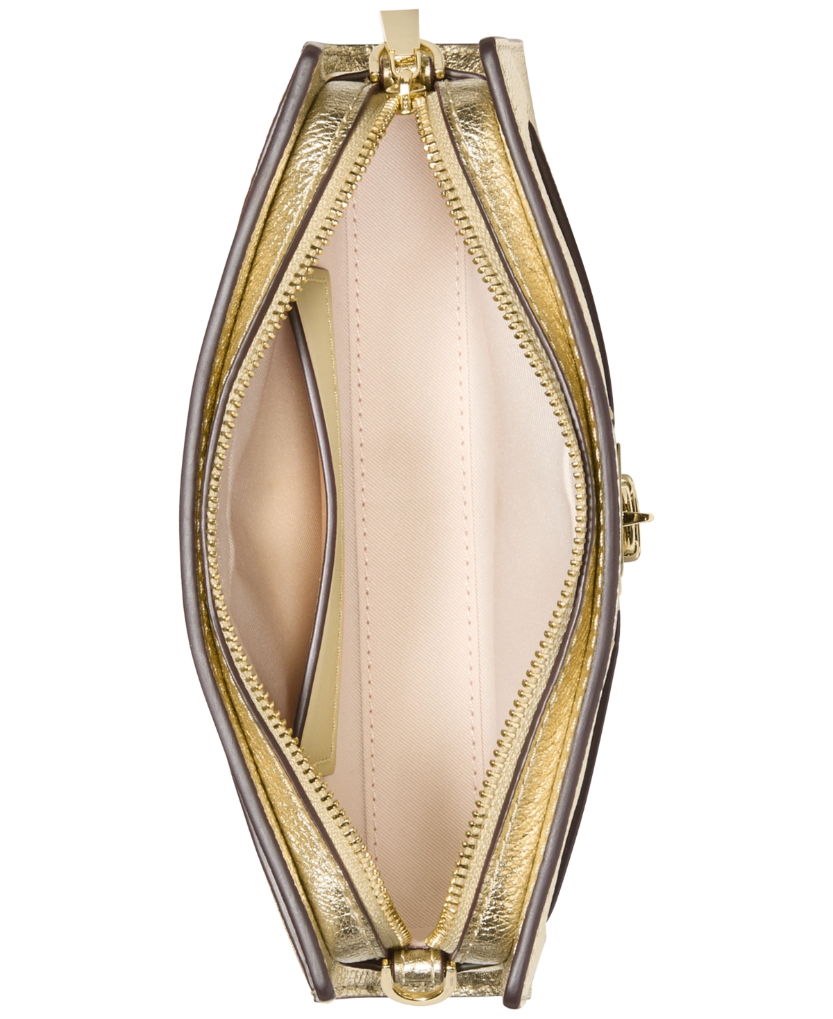 Michael Kors Michael  Hamilton Moderne Convertible Crossbody Bag In Gold