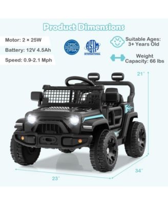 12V Kids Ride on Truck Car Battery Powered Electric Vehicle