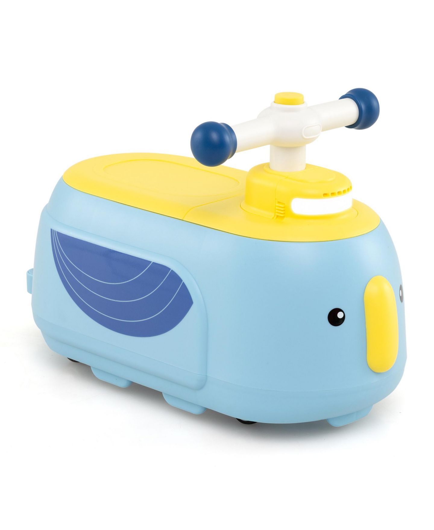 Детская игрушка SUGIFT Penguin-Themed 2-in-1 Ride-On Toy with Trailer, Lights & Music, Ages 12+ Months, цвет: Синий — фото 1