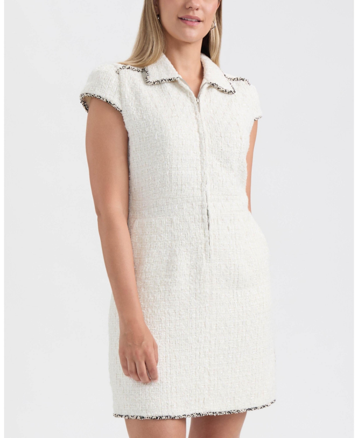 Ellen Tracy Women's Cap Sleeve Tweed Dress