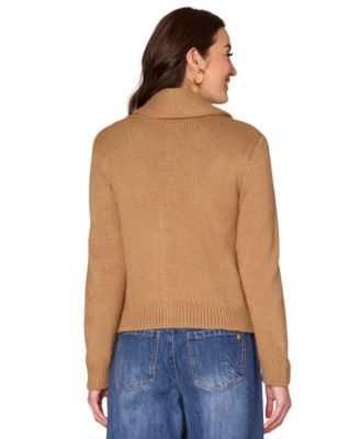 Women's Long Sleeve Shawl Collar Sweater