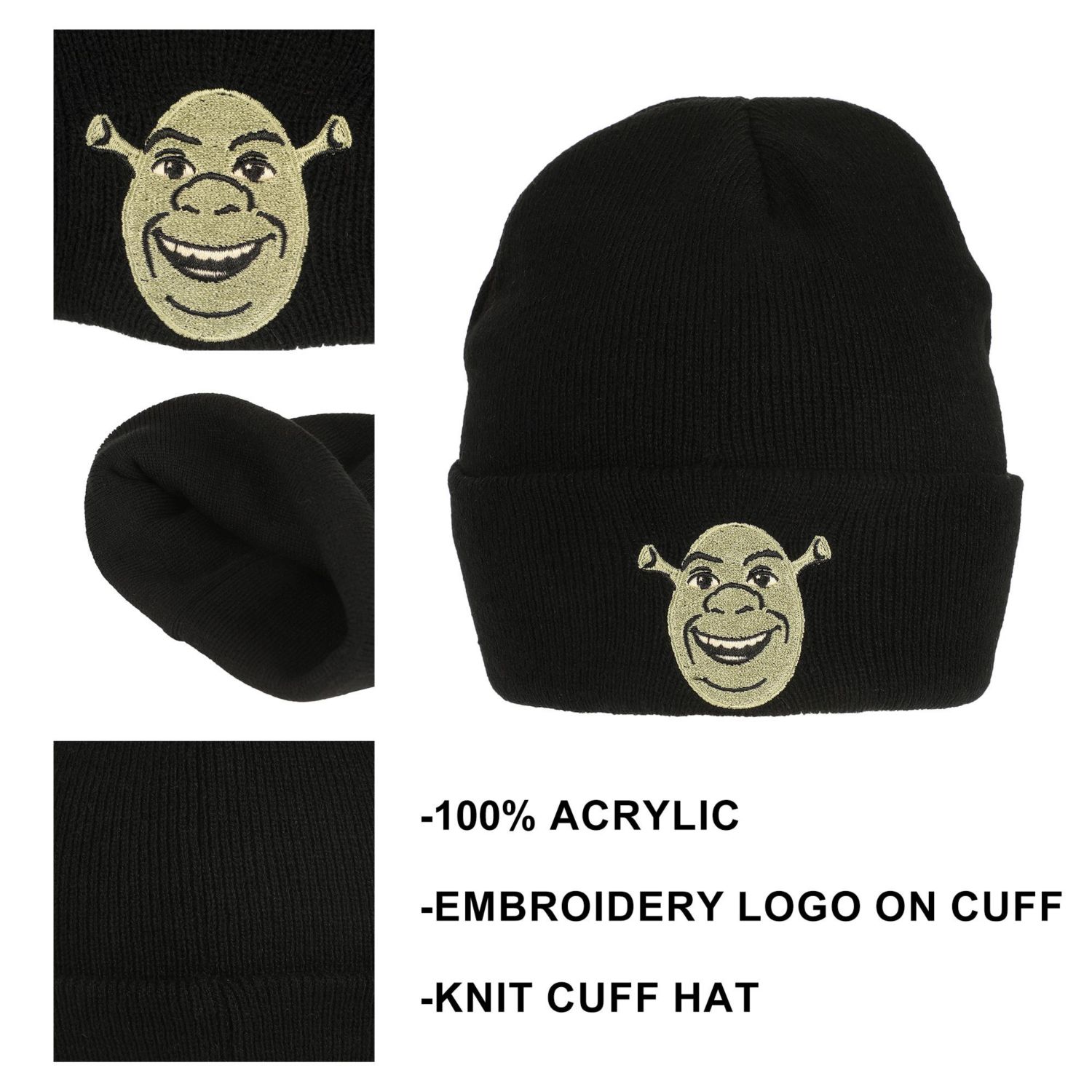 Men's Embroidery Acrylic Knit Standard Cuff Beanie
