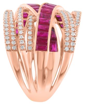Diamond (3/8 ct. t.w.) and Multi-Gemstones (1-3/4 ct. t.w.) Ring in 14k Yellow Gold (also in Rose Gold and White Gold)