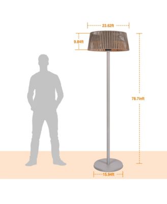 Patio Heater with Remote, 3 Adjustable Power Levels, 78.7" Tall, Waterproof, Anti-Tipping,Indoor and Outdoor