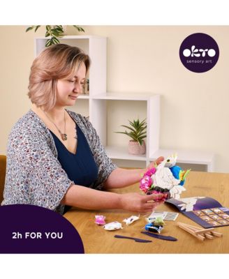 OKTO Air-Dry Clay 3D Painting Kit – 3D Cockatoo (11.4 x 11.4 in)