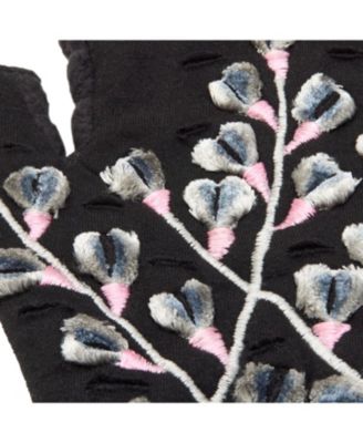 Women s Artisan Crafted Fleece Lined Color Block Fingerless Gloves