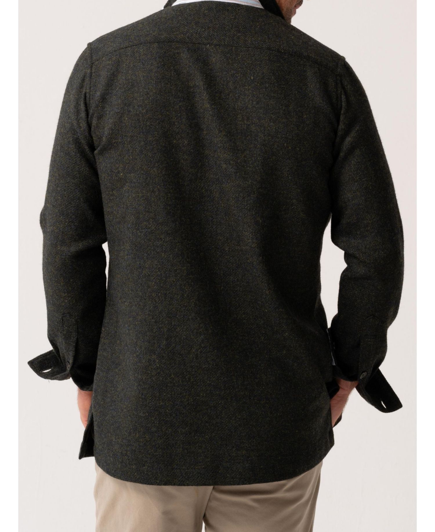 Men's Long Sleeve Wool Shirt-Jacket