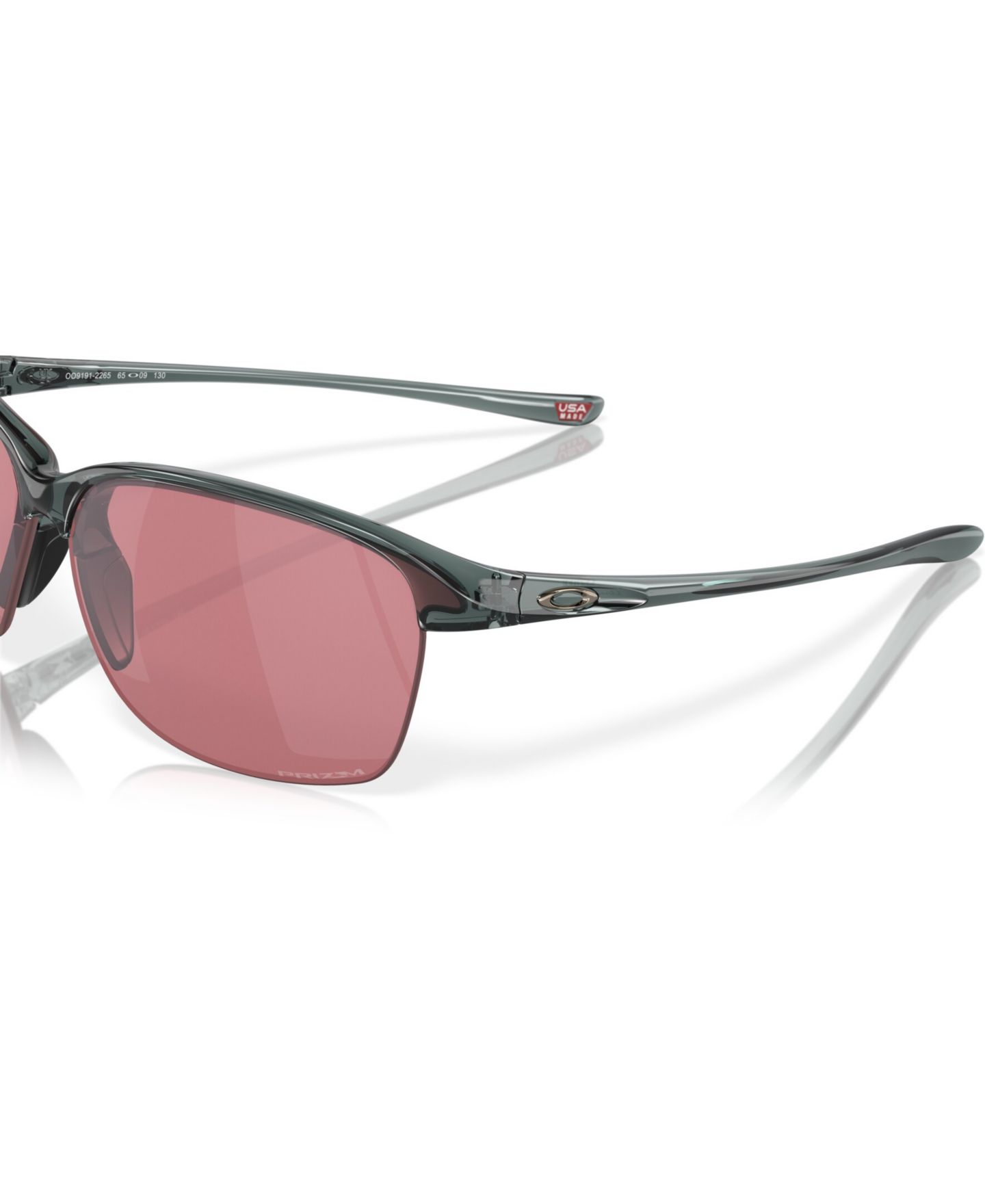 Женские солнцезащитные очки Oakley Rectangle Sunglasses, Unstoppable OO9191, цвет: Прозрачный чёрный — фото 7