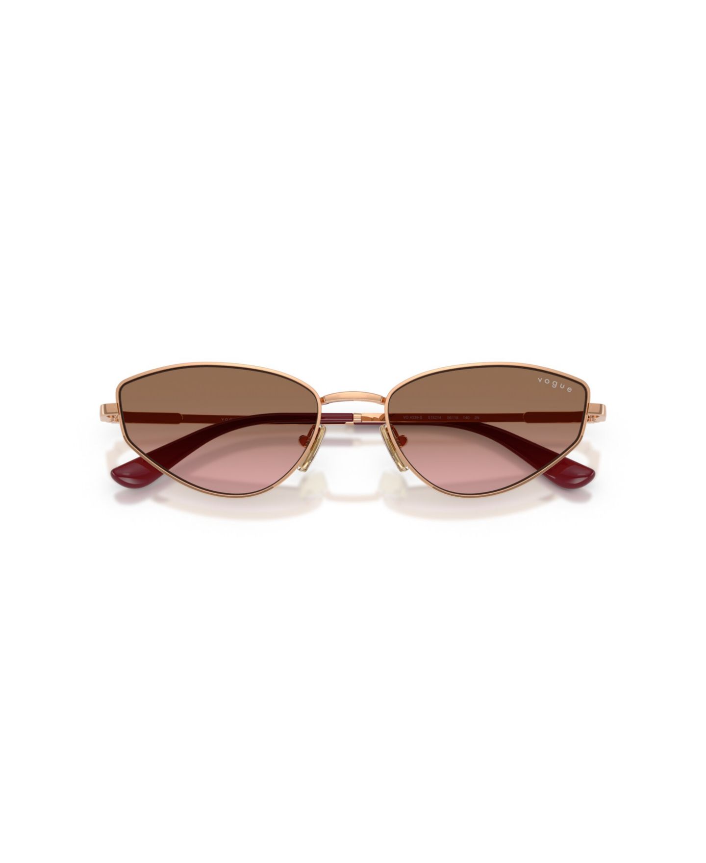 Женские солнцезащитные очки Vogue Eyewear Cat Eye Sunglasses, VO4339S, цвет: Золотой — фото 18