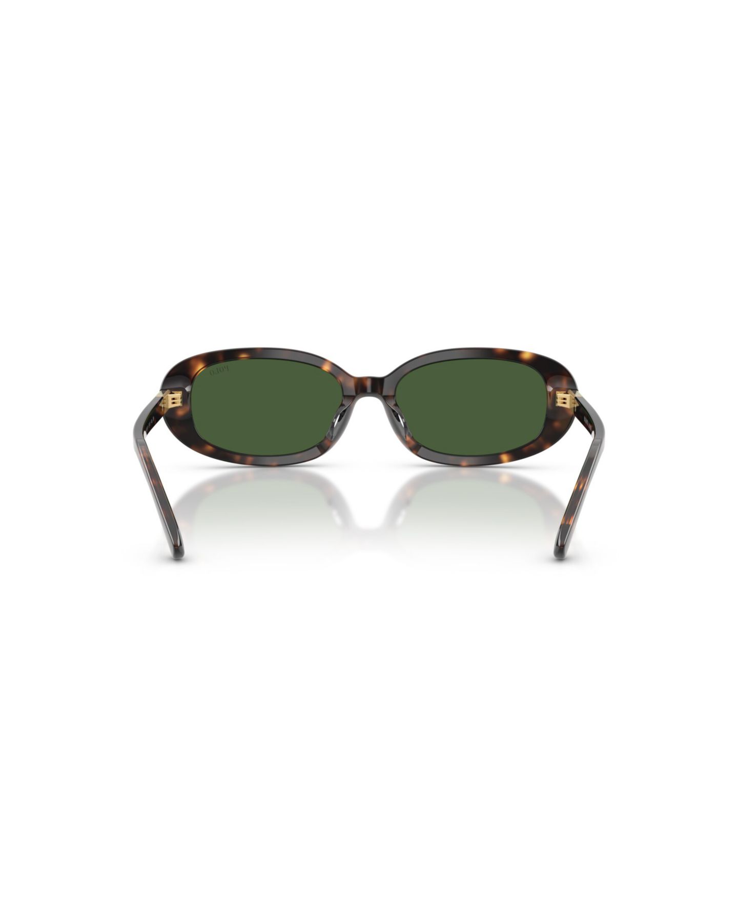 Женские солнцезащитные очки Polo Ralph Lauren Oval Sunglasses, PH4198U, цвет: Блестящий тёмный гавана — фото 4