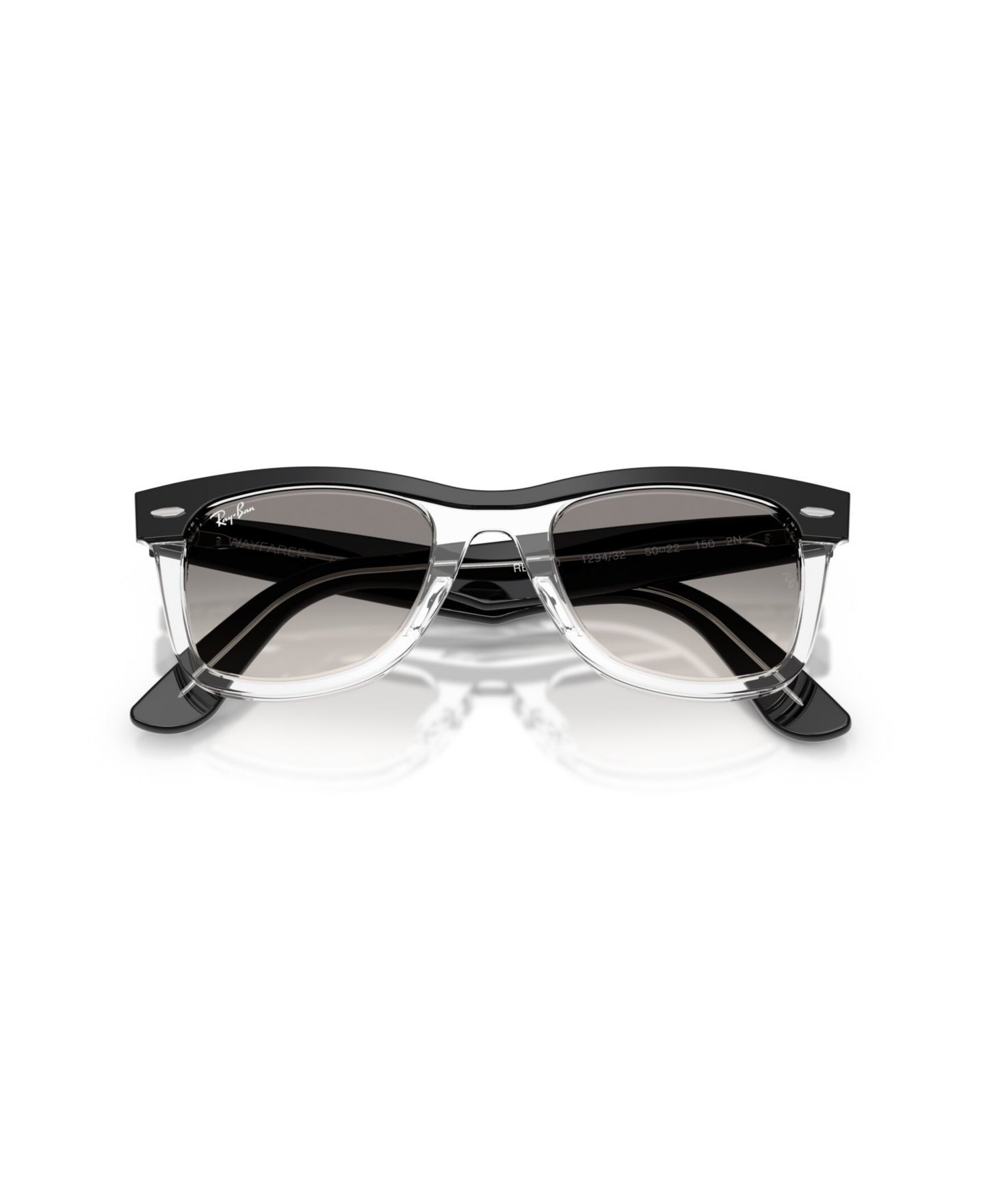 Солнцезащитные очки Ray-Ban Unisex Square Sunglasses, Wayfarer Street Neat RB2240, цвет: Чёрный прозрачный — фото 5