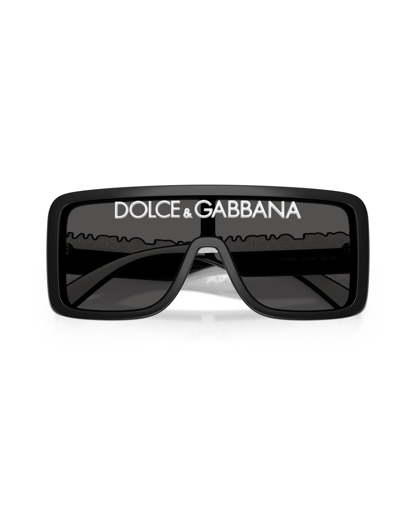 Солнцезащитные очки Dolce&Gabbana Unisex Rectangle Sunglasses, DG6204, цвет: Чёрный — фото 5