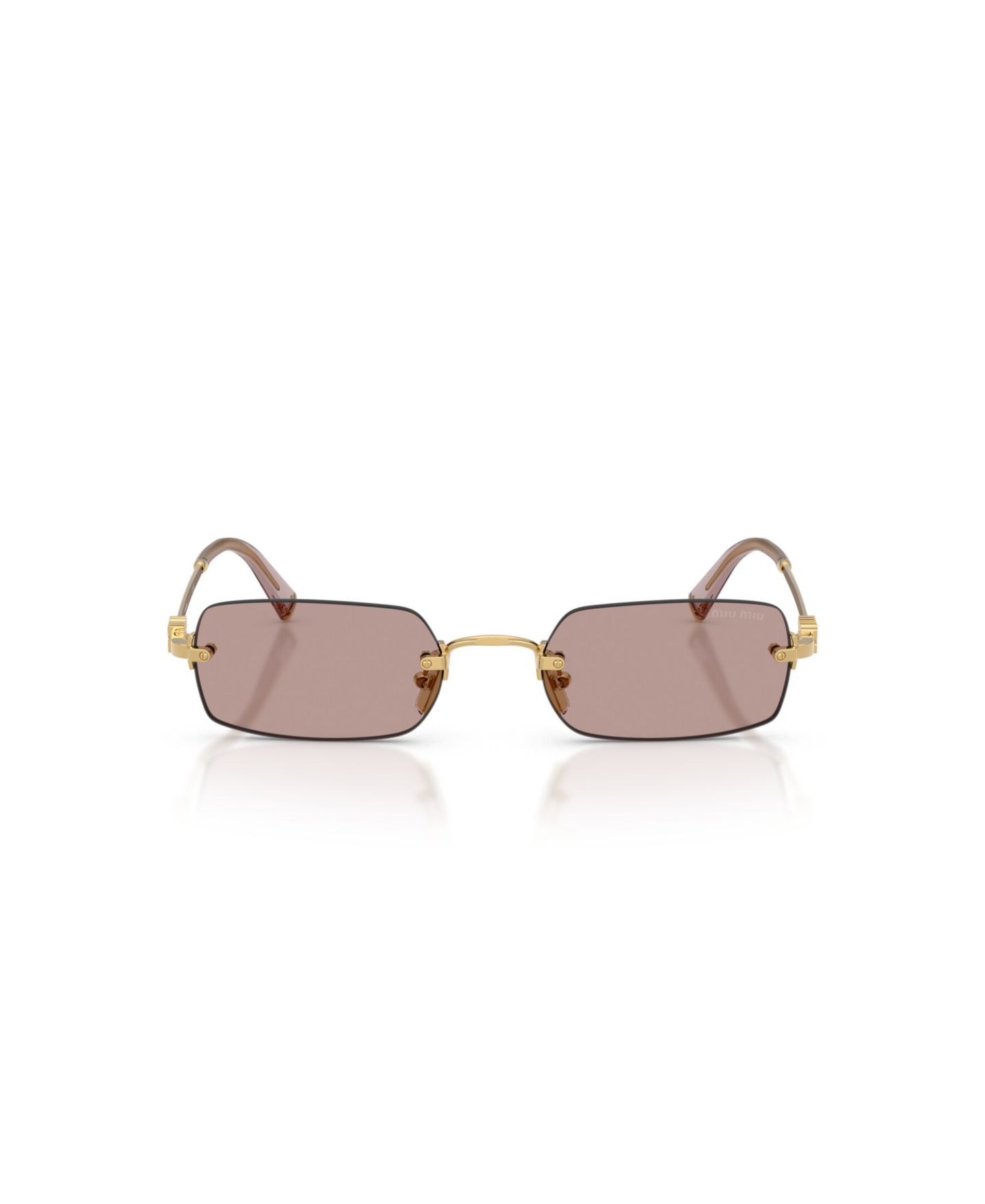 Женские солнцезащитные очки MIU MIU MIU Sunglasses, MU B50S, цвет: Золотой, вариант 1 — фото 2