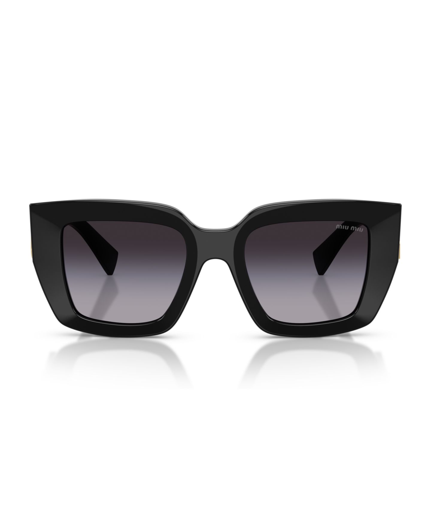 Женские солнцезащитные очки MIU MIU Square Sunglasses, MU B05S, цвет: Чёрный — фото 3