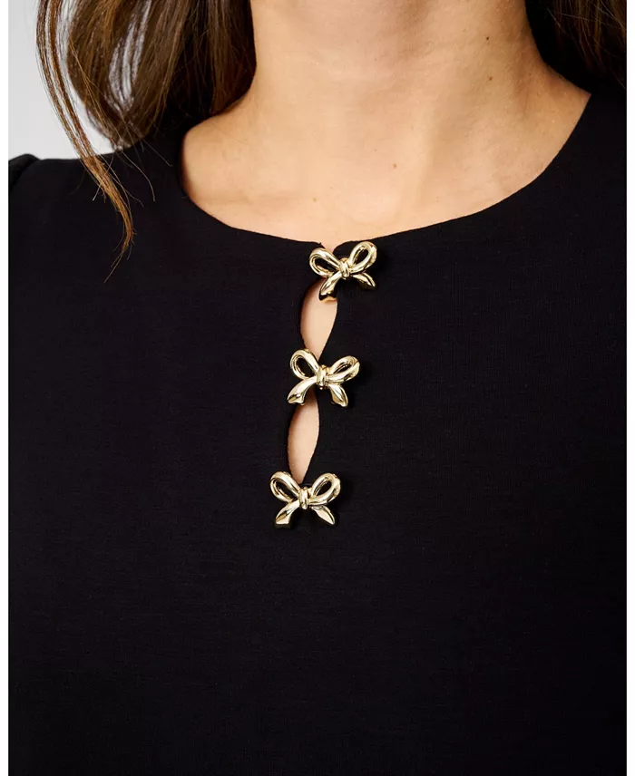 Puff Sleeve Bow Top - thumbnail 6