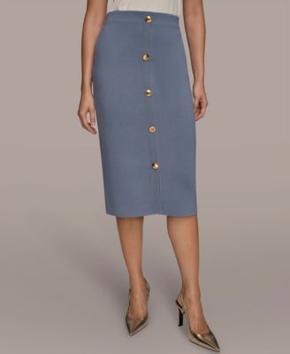 Women's Straight Knit Pull-On Midi Skirt