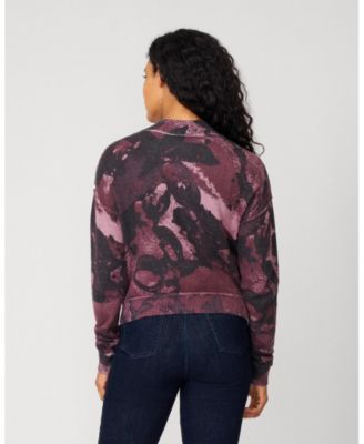 Women's Abstract Mock Neck Sweater