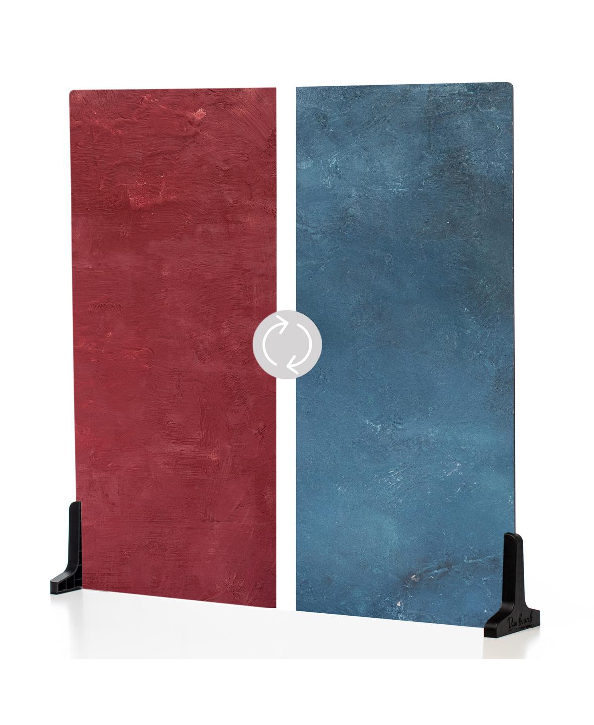 V-flat World 24x24" Duo-Board Double-Sided Background, Cobalt Blueberry/Cranberry Crimson