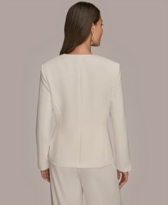 Women's One-Button Asymmetrical Blazer