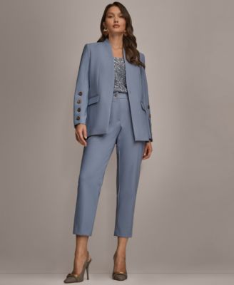 Women's Notch Lapel Collar One-Button Blazer
