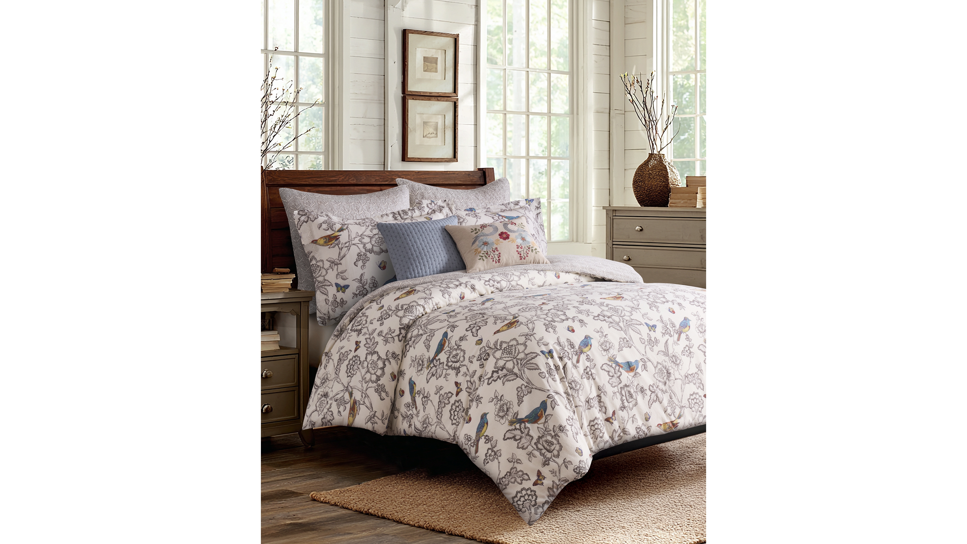 Levtex Home Mockingbird Reversible 3-Pc. Comforter Set, Full/Queen