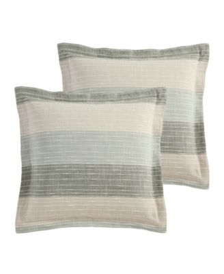 Sand Stripes 2-Pc. Sham Set, European