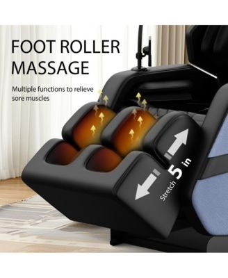 Zero Gravity Massage Recliner with Heating, Foot Rollers & Air Compression, Full Body Chair with Bluetooth