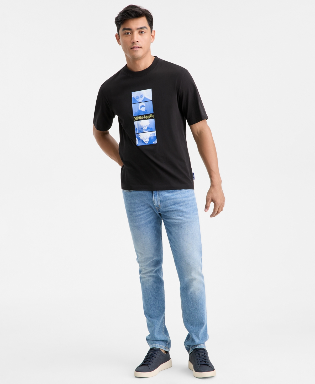Hugo Boss Men's Nuley Short-Sleeve JuJuTsu Kaisen Graphic Crewneck T-Shirt