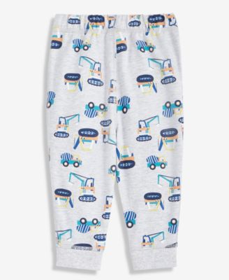 First Impressions - Baby Boys Construction-Print Joggers Pants
