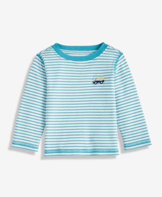 Greendog - Boys Toddler 2T-4T Long-Sleeve Mini Striped Truck T-Shirt