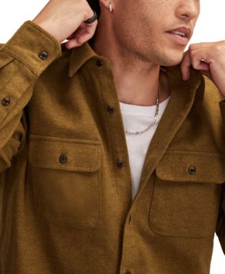 Men's Solid Cloud Soft Flannel Long-Sleeve Shirt