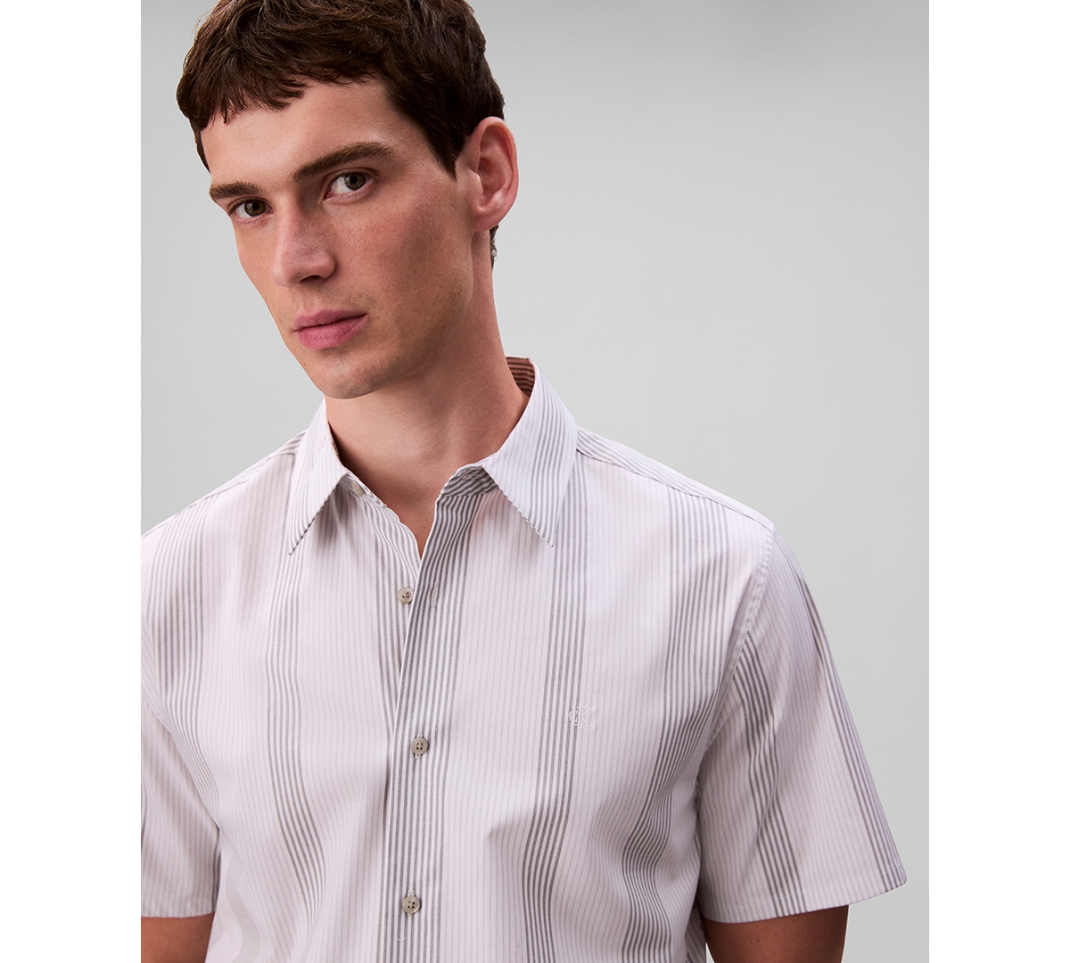 Calvin Klein Men's Classic Fit Striped Shirt