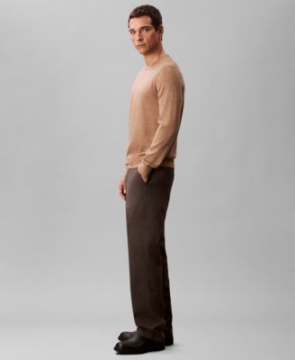 Men's Merino Wool Blend Crewneck Sweater
