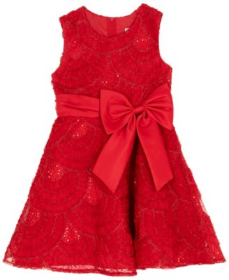Girls' 2T-6X Soutache Hi-Low Sleeveless Dress