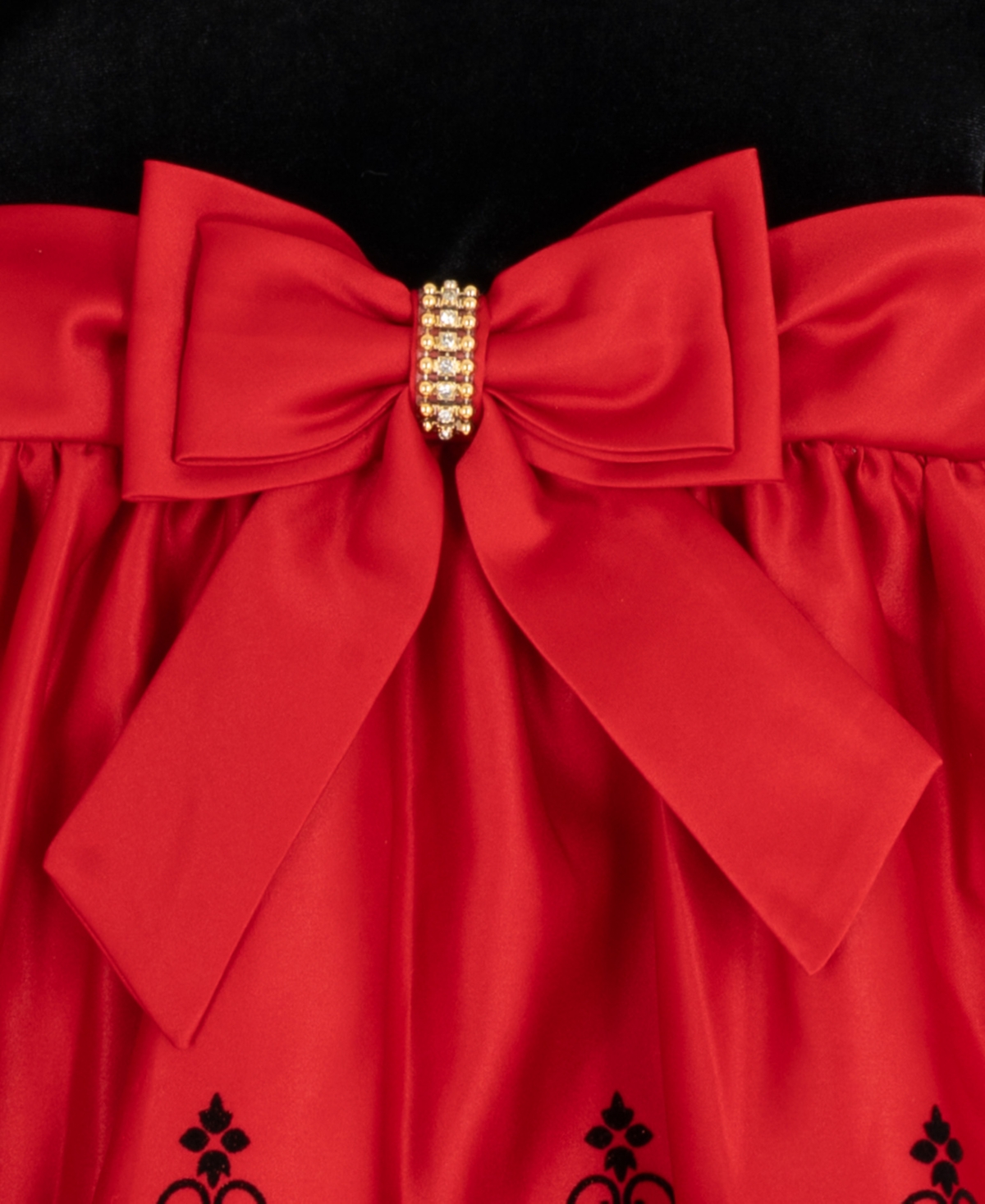 Rare Editions Girls 2T-6X 2-Piece Mini Bag and Long-Sleeve Jewel Bow Dress Set
