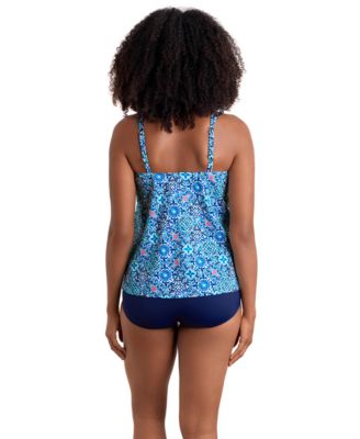 Women's Handkerchief Hem Pull-On Tankini Top