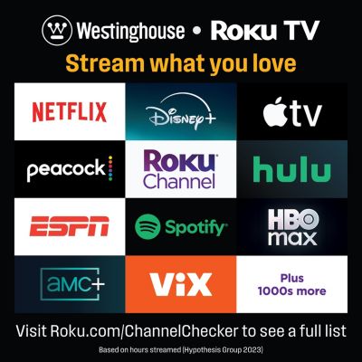 32" Roku Smart TV, HD QLED, Dolby Digital+, Wi-Fi, Bluetooth, AirPlay, Alexa & Google Assistant Compatible