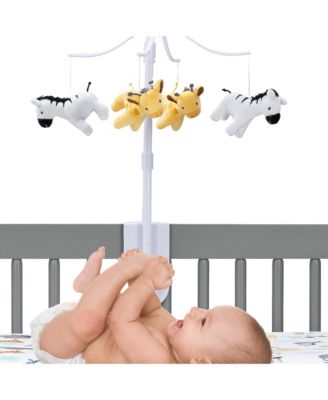 Mighty Jungle Animals Giraffe/Zebra Musical Baby Crib Mobile