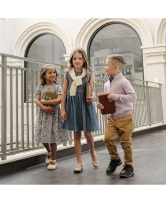 Boys Organic Long Sleeve Fine Gauge Half Zip Pullover Sweater