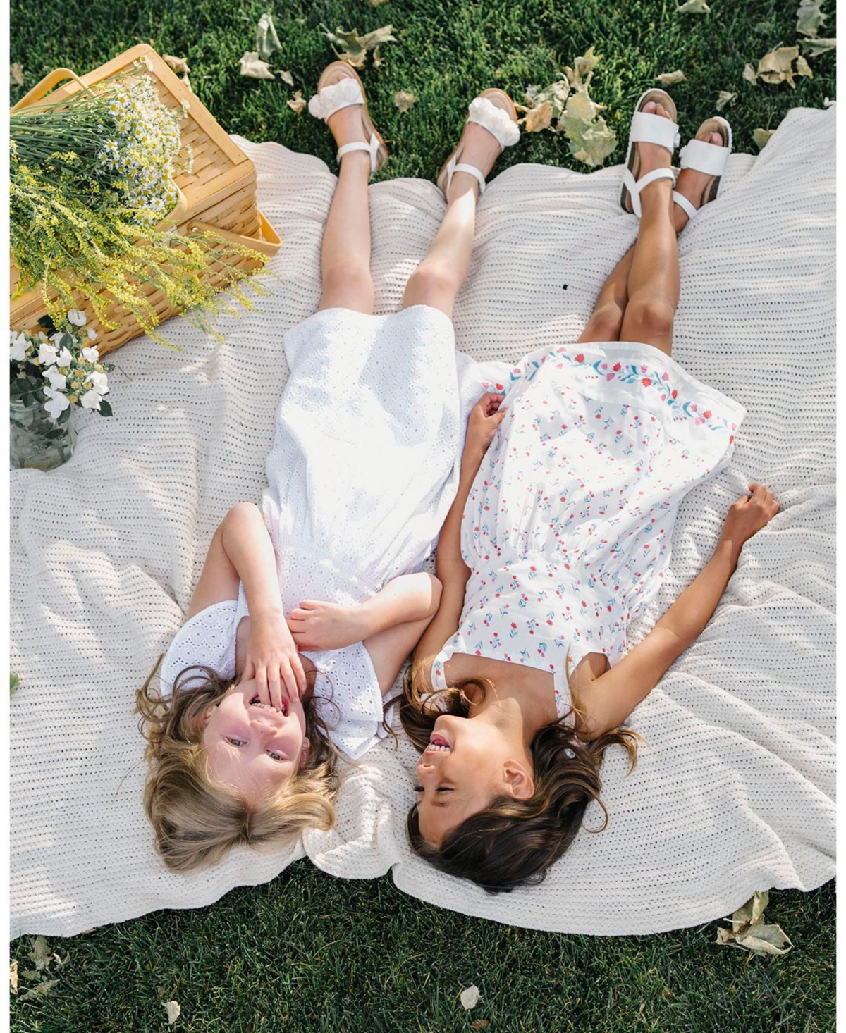 Hope & Henry Little Girls Sleeveless Bow Strap Border Hem Sundress