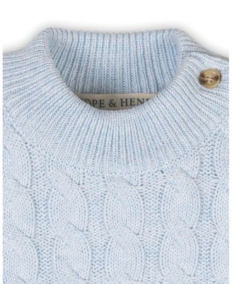 Baby Girls Organic Long Sleeve Mock Neck Sweater with Ruffle