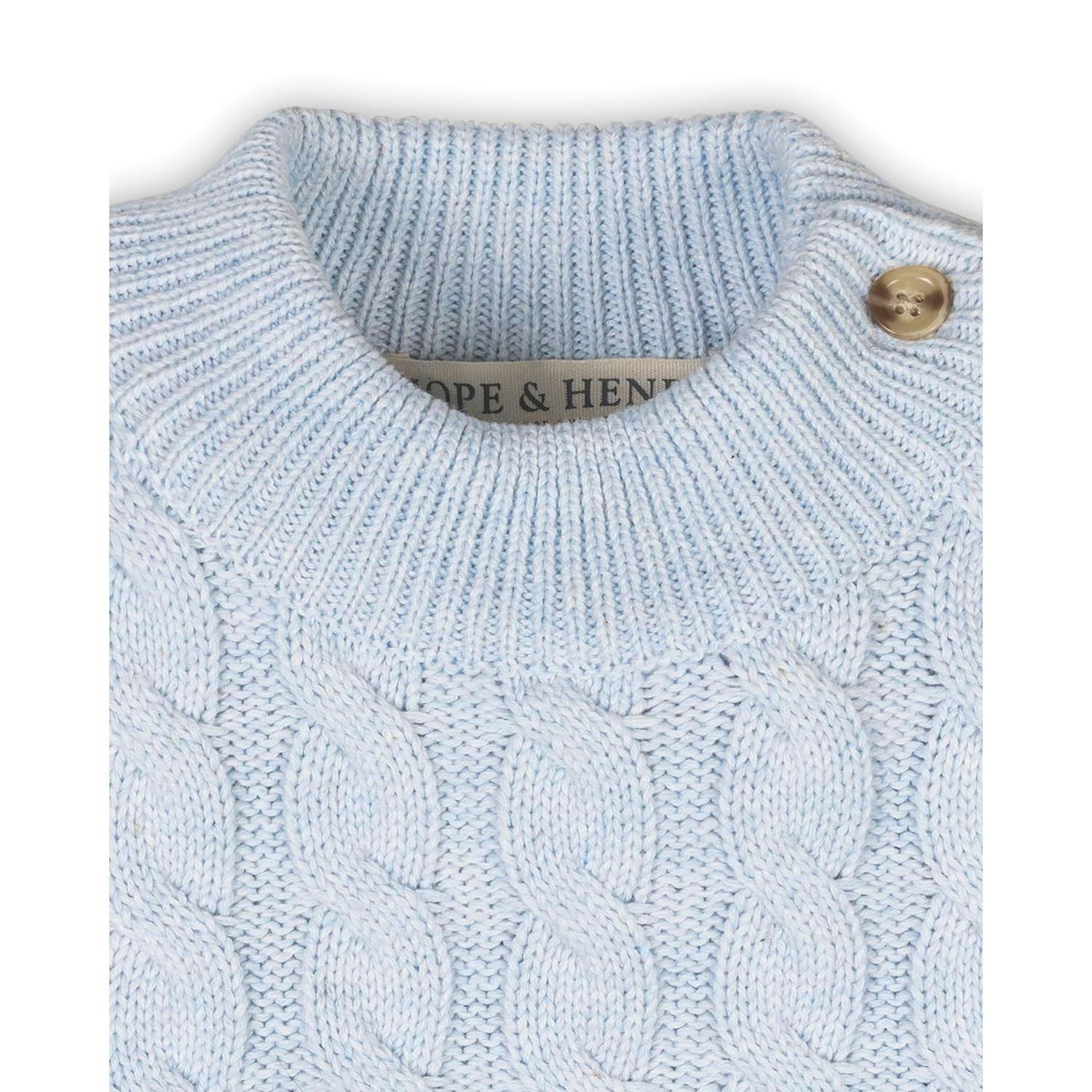 Baby Girls Hope and Henry Organic Long Sleeve Mock Neck Sweater with Ruffle
