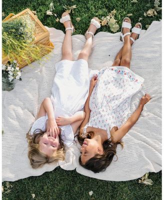 Toddler Girls Flutter Sleeve Eyelet Dress