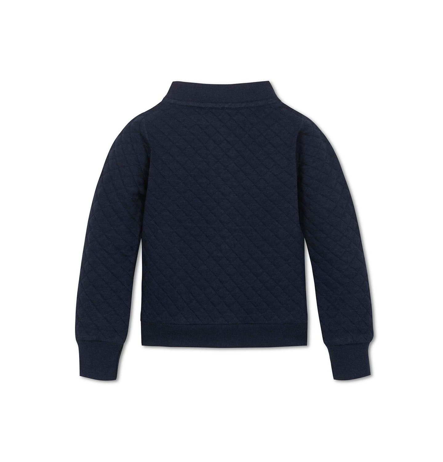 Куртка Hope & Henry Quilted Zip-Up Bomber для девочек, цвет: Тёмно-синий — фото 4