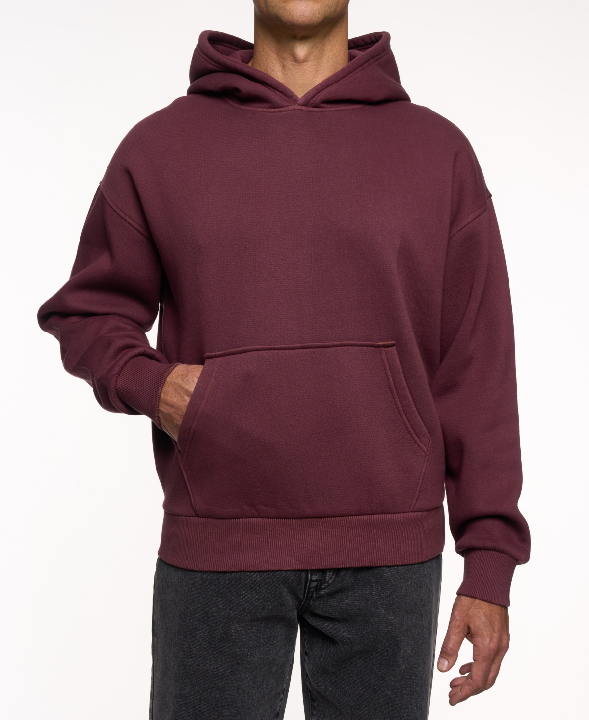 Lazer Men's Loose-fit Pull-on Hoodie In Brown