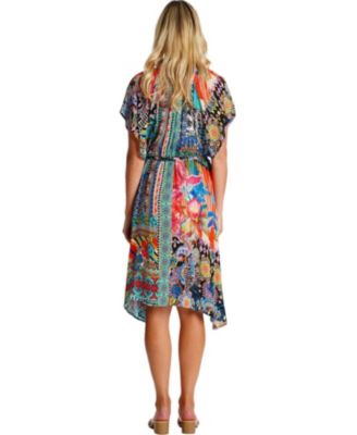 Women's Midi Summer Belted Short Sleeve Dress